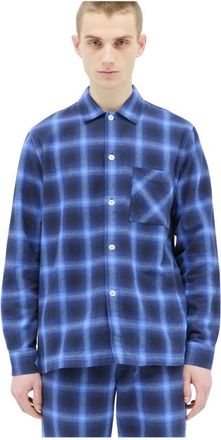 Tekla Shirts - Heren - Pyjama - Blauw - M - Katoen - Nachtkleding