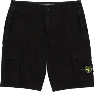 Stone Island Black Solid Shorts