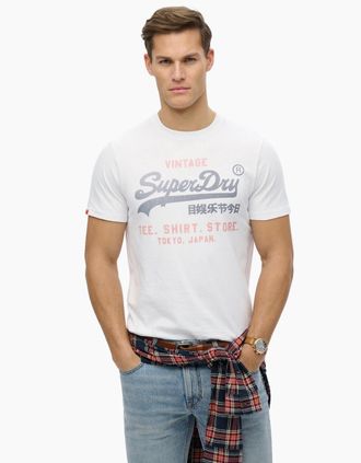 Superdry Mens Superdry Mens Vintage Logo Heritage Short Sleeve T-Shirt - White - Size: 36
