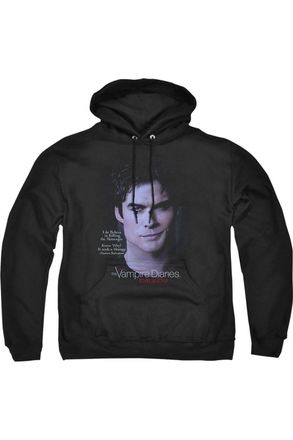 Gildan Vampire Diaries Messenger Adult Pull Over Hoodie / Hooded Sweatshirt