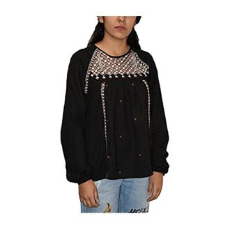 Pepe Jeans London Overhemden, Dames, Zwart, S, Polyester, Blusa vindt het leuk