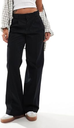 Dickies Seasonal Enhanced - Pantaloni ampi neri a pieghe-Nero