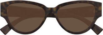 Bottega Veneta 56mm Cat Eye Sunglasses in Havana at Nordstrom