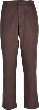Dondup Gaubert Relax Broeken - Heren - Straight fit broeken - Bruin - W34 - Katoen - Broeken