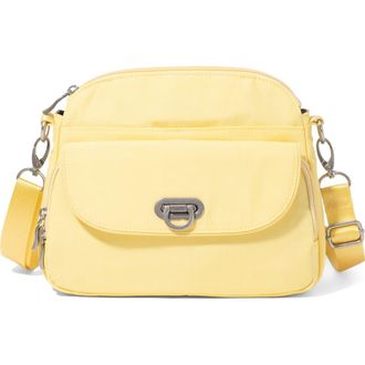 Baggallini Coastal Flip Lock Crossbody Bag in Butter Yellow at Nordstrom