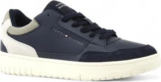 Tommy Hilfiger Basket Core - Heren - Sneakers - Blauw - 44 EU - Leer - Schoenen