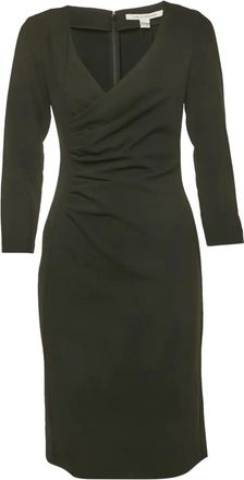 Diane Von F&uuml;rstenberg Abito midi Elliana drappeggiato - Nero