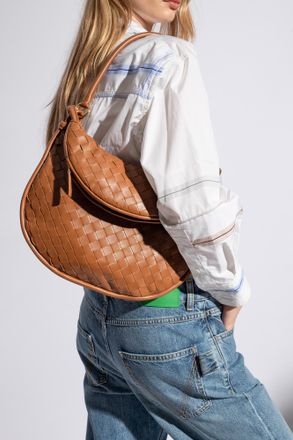 Bottega Veneta Gemelli Medium Shoulder Bag, Womens, Brown