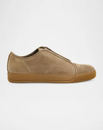 Lanvin Men & apos;s Dbb1 Suede Zip-Up Sneakers