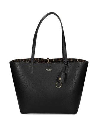 Lauren Ralph Lauren Borsa tote con applicazione - Nero