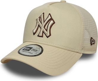 New Era Mens Trucker Cap 9forty E-Frame Light Beige Hat