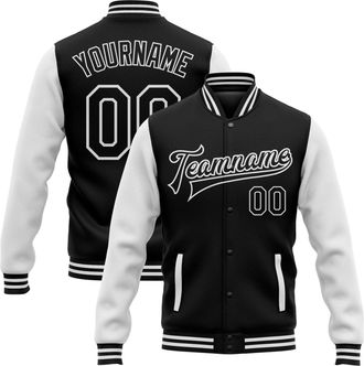 Generic Custom Fashion Varsity Jacket Cotton Blend Letterman Baseball Jacket Unisex Coats Personalized Name Number Personalized Bomber Jackets