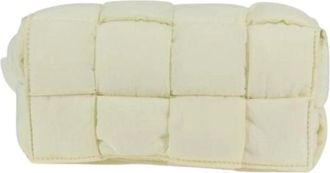 Bottega Veneta Pre-owned Clutches, female, White, Size: ONE SIZE Pre-owned Nylon Shoulder Bag