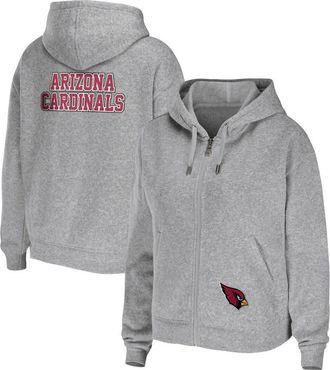 WEAR by Erin Andrews Womens WEAR by Erin Andrews Heathered Gray Arizona Cardinals Team Full-Zip Hoodie in Heather Gray at Nordstrom, Size Small