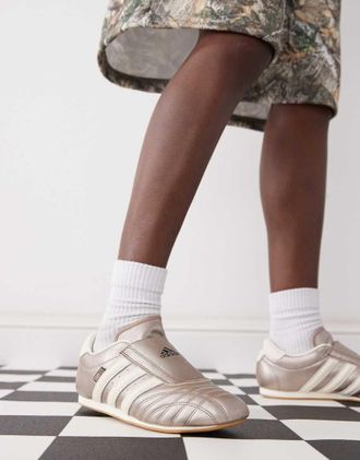 adidas Originals Taekwondo - Sneakers metallizzate e crema-Marrone