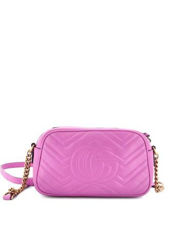 Gucci GG Marmont Shoulder Bag Matelasse Leather Small crossbody bag - Roze