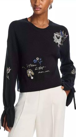 Cinq &agrave; Sept Tasha Heritage Patch Sweater In Black