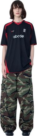 VETEMENTS Alphabet Football Jersey T-Shirt - Heren - Sportshirts - Zwart - S - Polyester - Fitness