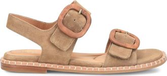 S&ouml;fft Womens Napa Flat Sandals In Oak Brown