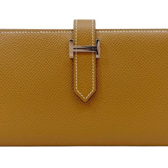 Herm&egrave;s Gold Epsom Leather Long Wallet (Bi-Fold) (Pre-Owned)