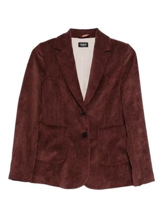 Marella Emme single-breasted corduroy blazer - women - Polyester/Polyamide/Elastane/Polyester/Elastane - 46 - Brown