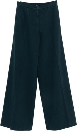 Forte_Forte Broeken, Dames, Blauw, S, Wide Broeken