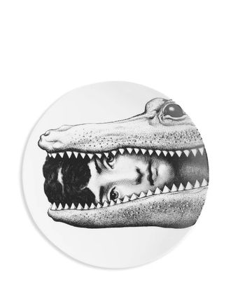 Fornasetti Bord met gezichtsprint - Wit