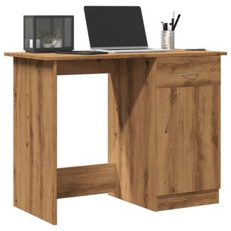 Berkfield Home Desk Artisan Oak 100x50x76 cm Engineered Wood in Brown | Size: 100 x 50 x 76 cm