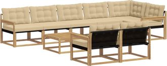 vidaXL Conjunto De Sof&aacute;s De Exterior 9 Uds. Y Beige Vidaxl