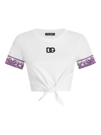 Dolce & Gabbana logo-appliqué cotton t-shirt - White