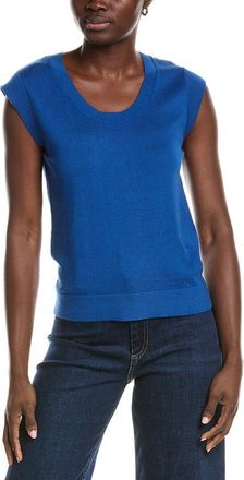 Minnie Rose Knit Cap Sleeve Cashmere-Blend Top