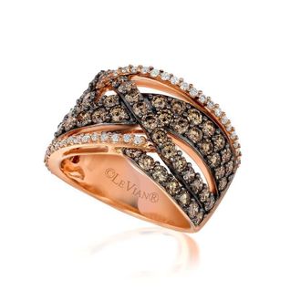 Le Vian Ladies Chocolate Diamond Rings set in 14K Strawberry Gold