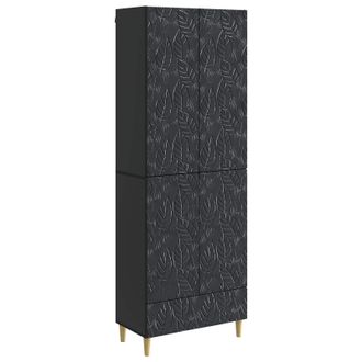 vidaXL Juego De Armarios 2 Uds. Negro Madera De Ingenier&iacute;a Vidaxl