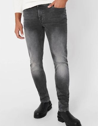Only & Sons Mens Slim Fit Five Pocket Jeans - Grey - Size: 31/32
