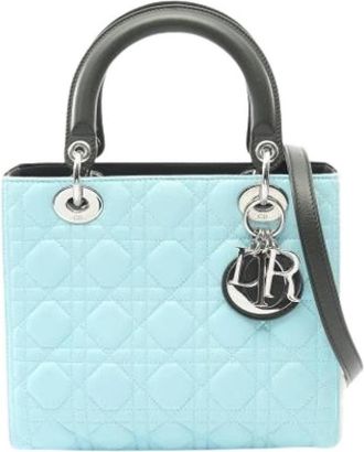 Dior Pre-owned Vintage Handbag - Dames - Vintage Handtas - Blauw - ONE Size - Leer - Vintage