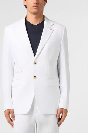 Philipp Plein Linen Blazer Gigolo Fit Men in Offwhite at Nordstrom, Size 50
