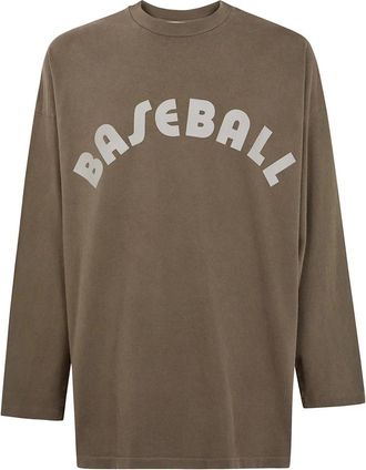 Fear of God Baseball Graphic Long Sleeve T-Shirt - Heren - Longsleeves - Bruin - S - Katoen - Tops
