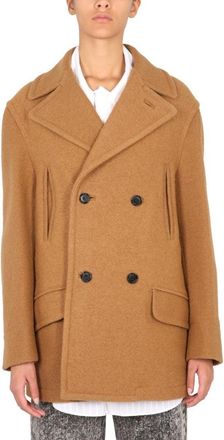 Marni Double-Breasted Coat With Mirror Lapels