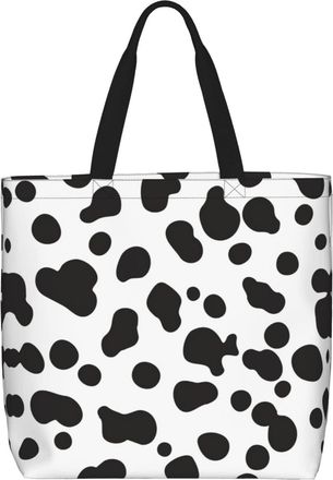 Generic Women Handbag Dog Dalmatian Print Womens Tote Bag Reusable Fashion Shopping Bags, For Swim, Work, Holiday, Graduation, Daily