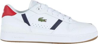 Lacoste Schoenen, Heren, Wit, 40 1/2 EU, Leer, Witte Clip Set Sneakers