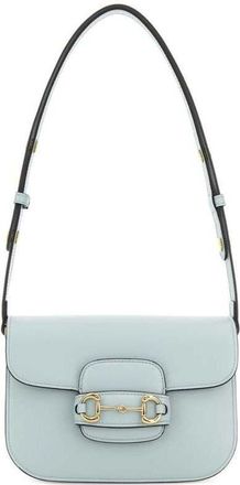 Gucci Pastel Light Blue Small Gucci Horsebit 1955 Shoulder Bag Jellyazure Calf Skin Borse A Mano