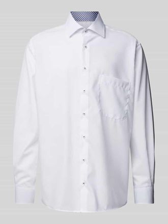 Eterna Comfort Fit Businesshemd aus Popeline in Weiss, Gr&ouml;&szlig;e 41