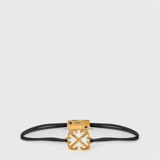 Off-white Womens Accessories Off White Chain Charm Bracelet in Black/Gold - Size Medium