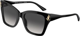 Jimmy Choo London Stijlvolle zonnebril met grijs verloopglas - Dames - Zonnebrillen - Zwart - 54 MM - Accessoires