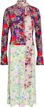 Acne Studios Dalmati Floral-print Crepe Midi Dress - Green - 40 (UK12 / M)