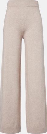 Jardin Des Orangers Cotton and cashmere wide-leg pants