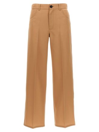 Jil Sander Beige Wool Pants