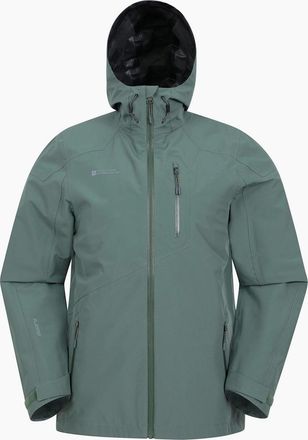 Mountain Warehouse Mens Mountain Warehouse Mens Bachill Three Layer Waterproof Jacket - Green - Size: 42/Regular