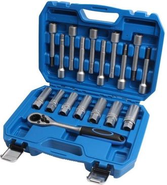 OEM Juego De Llaves De Tubo De 18 Piezas Para Montar Y Desmontar Cabezas De Amortiguadores Y Tuercas De Puntal De Amortiguador