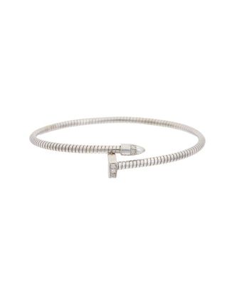 Meshmerise 18K Over Silver 0.10 Ct. Tw. Diamond Bangle Bracelet